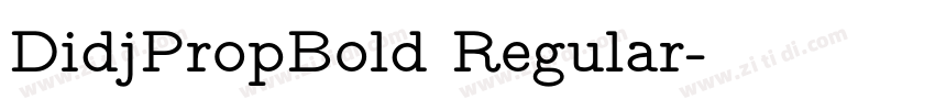 DidjPropBold Regular字体转换